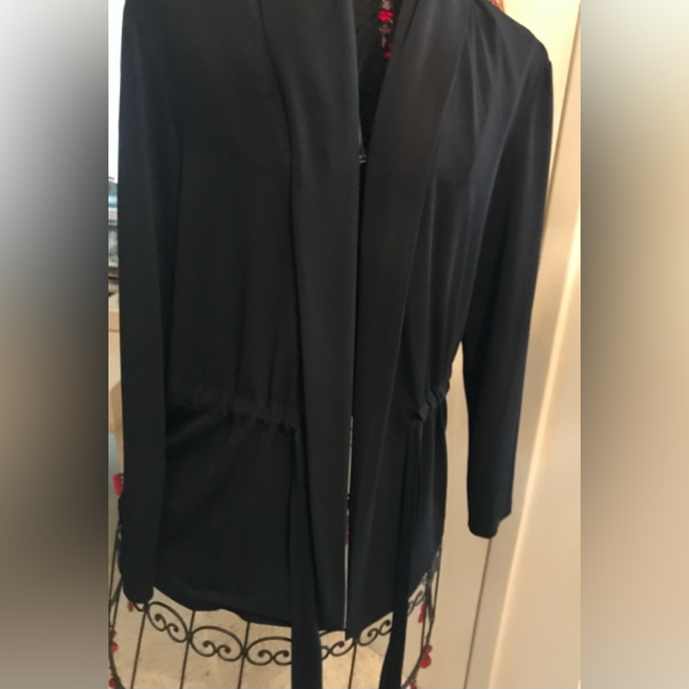 Coldwater Creek.suit jacket….tied waist jacket..black. Size 16